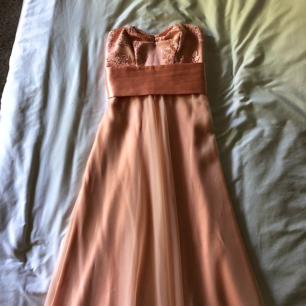 Custom Made Peach Bridesmaid/Wedding/Special Event dress - Size 4